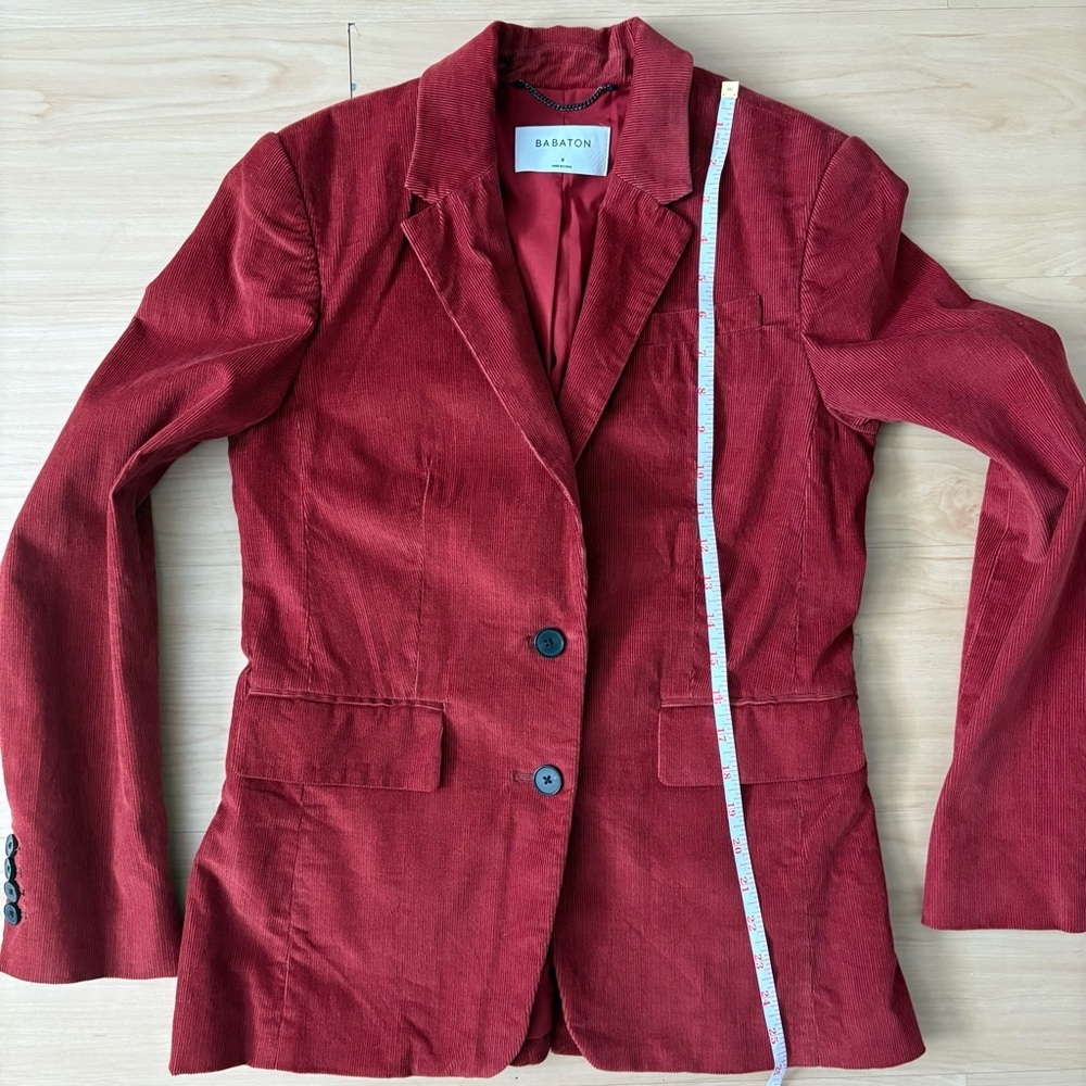 Babaton Rust Corduroy Blazer Women’s Size 4 Aritzia Jacket - Picture 14 of 14